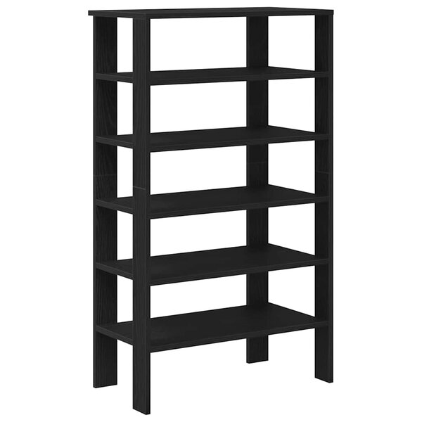 vidaXL Étagère à chaussures noir 61x32x105 cm bois d'ingénierie