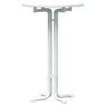 vidaXL Table à manger blanc Ø70x110 cm bois d'ingénierie et acier
