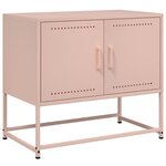 vidaXL Meuble TV rose 68 5x39x60 5 cm acier