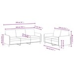 vidaXL Ensemble de canapés 2 Pièces vert foncé velours