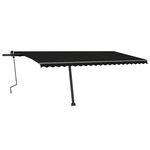 vidaXL Auvent manuel rétractable avec LED 500x300 cm Anthracite