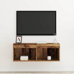 vidaXL Meuble TV Bois ancien 80 x 30 x 30 cm Bois d'ingénierie
