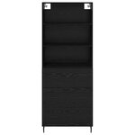 vidaXL Haut Armoire avec tiroir Chêne noir 69 5 x 34 x 180 cm