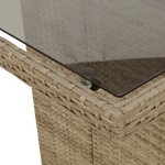 vidaXL Ensemble de salle à manger de jardin 9 pièces en poly rattan beige