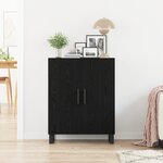 Buffet vidaXL Noir Chêne 69 5x34x90 cm Bois d'ingénierie