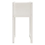 vidaXL Jardinière Blanc 40x40x81 cm Bois massif de pin
