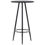 vidaXL Ensemble de bar 3 Pièces Tissu Noir
