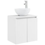 vidaXL Vanité de lavabo mural Blanc 49 5 x 41 x 64 5 cm