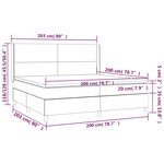 vidaXL Sommier à lattes de lit et matelas Gris clair 200x200cm Velours