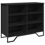 vidaXL Buffet noir 91x35 5x74 5 cm bois d’ingénierie