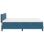 vidaXL Lit à ressorts avec matelas Bleu foncé 140 x 190 cm Velours