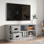 vidaXL Meuble TV gris béton 102x35 5x47 5 cm bois d'ingénierie