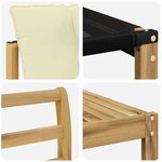 vidaXL Ensemble de canapés d'extérieur 11 pc Blanc et crème
