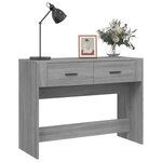 vidaXL Table console Sonoma gris 100x39x75 cm Bois d'ingénierie