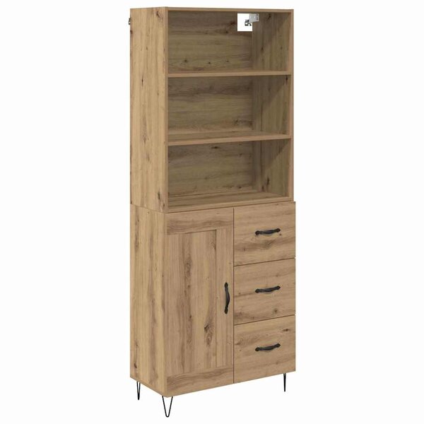 vidaXL Haut Armoire 2 Pièces Chêne artisanal Bois d'ingénierie