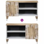 vidaXL Meuble TV 80x31 5x46 cm bois massif de manguier