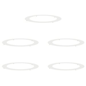 vidaXL Planteurs Blancs Blanc Plastique Grand Planteur Blanc Rond