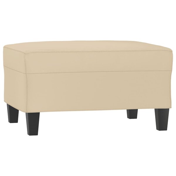 vidaXL Repose-pied Crème 70x55x41 cm Tissu microfibre