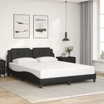 vidaXL Cadre de lit sans matelas noir 160x200 cm similicuir