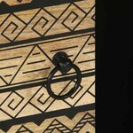 vidaXL Table basse noir 100x54x40 cm bois massif de manguier brut