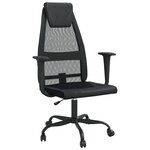 vidaXL Chaise de bureau réglable en hauteur noir