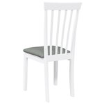 vidaXL Chaises à manger coussins 2 Pièces blanc bois massif caoutchouc