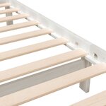 vidaXL Cadre de lit sans matelas blanc bois massif 120x200 cm