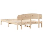vidaXL Cadre de lit Marron 160 x 200 cm Bois de pin massif