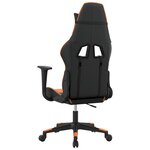 vidaXL Chaise de jeu de massage Noir et orange Similicuir