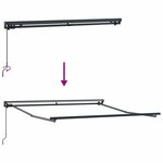 vidaXL Cadre d'auvent Vert et blanc 350 x 250 cm