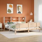 vidaXL Lit bibliothèque sans matelas 180x200 cm bois massif de pin