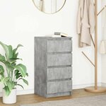 vidaXL Buffet gris béton 37 5x35x76 cm bois d'ingénierie