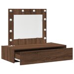 vidaXL Table de Toilette Marron 83 x 40 x 70 cm Bois d'ingénierie