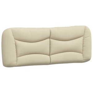 vidaXL Coussin de tête de lit Hvar crème 120 cm tissu