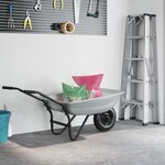 vidaXL Remplacement du plateau de brouette Argenté 80 x 60 x 25 cm