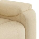 vidaXL Fauteuil de massage inclinable Crème Tissu