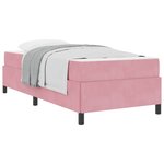 vidaXL Cadre de lit avec matelas Rose 90 x 190 cm tissu