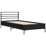 vidaXL Cadre de lit sans matelas noir 75x190 cm