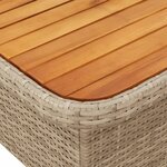 vidaXL Ensemble à manger de jardin et coussins 2 Pièces beige poly rotin