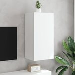 vidaXL Meuble TV mural avec lumières LED blanc 40 5x35x80 cm