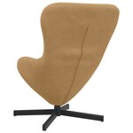 Fauteuil Oeuf en Velours Marron