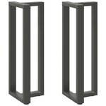 vidaXL Pieds de table de bar en forme de T  2 pièces  anthracite  50 x 35 x (110-111) cm  acier