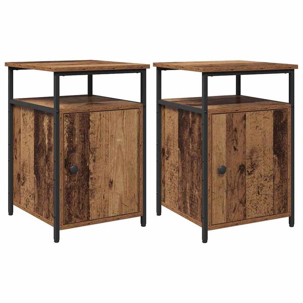 vidaXL Cabinet de chevet Vieux bois Bois d'ingénierie