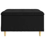 vidaXL Pouf de rangement avec coussin Noir 80 x 80 x 45 cm Simili cuir