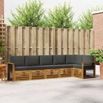 vidaXL Ensemble de canapés d'extérieur 6 pc Naturel et Anthracite