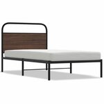 vidaXL Cadre de lit sans matelas 100x200 cm chêne marron