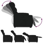 vidaXL Fauteuil inclinable noir tissu