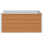 vidaXL Jardinière surélevée Marron Clair 100 x 100 x 45 cm