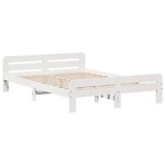 vidaXL Cadre de lit sans matelas blanc 150x200 cm bois de pin massif