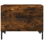 vidaXL Table basse Chêne fumé 50x50x40 cm Bois d'ingénierie